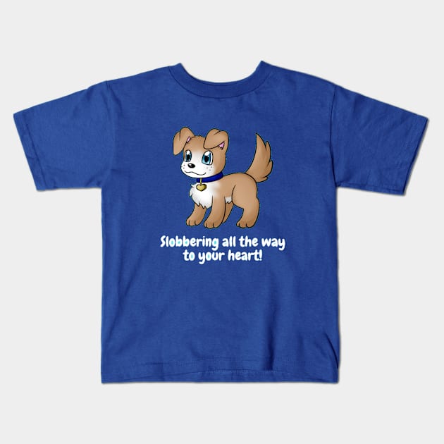 Slobbering all the way to your heart! Kids T-Shirt by Nour